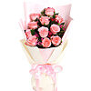 Букет рожевих троянд "Неповторна" - маленьке зображення 1
