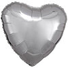 Фольгована кулька серце "Металік Silver" - маленьке зображення 1