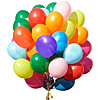 25 різнокольорових гелієвих кульок - маленьке зображення 1
