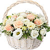 Basket of flowers "Tender tones" - small picture 1