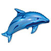 Воздушный шар мини-фигура "Дельфин голубой" - меленькое изображение 1