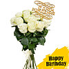 15 white roses with a festive topper - small picture 1