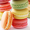 Box of chrysanthemums with macaroons "Sun" - small picture 2