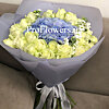 Bouquet of white roses and hydrangeas "Blue-eyed" - small picture 2
