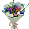 9 різнокольорових тюльпанів та гіацинти - маленьке зображення 1