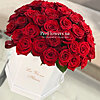 51 червона троянда "Поцілунок любові!" - маленьке зображення 1