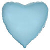 Фольгированный шар сердце "Сатин Пастель Голубой" - меленькое изображение 1