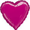 Фольгована кулька серце "Металік Fuchsia" - маленьке зображення 1