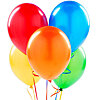 5 різнокольорових гелієвих кульок - маленьке зображення 1