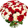 Luxurious white and red bouquet - small picture 1