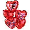 Связка гелиевых шаров «I love you» - меленькое изображение 1