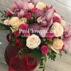 Bouquet with orchids in a box - small picture 1