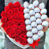 25 красных роз с киндерами "Сюрприз" - меленькое изображение 1