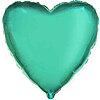 Фольгированный шар сердце "Металлик Изумруд" - меленькое изображение 1