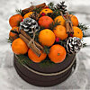 Bouquet of tangerines in a box "Cozy evening" - small picture 1