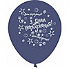 Latex balloon stars "Happy Birthday" blue - small picture 1