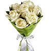 Bouquet of white roses "Mysterious silence" - small picture 1