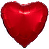 Фольгована кулька серце "Металік Red" - маленьке зображення 1