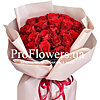 25 червоних троянд у пишній упаковці - маленьке зображення 1