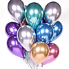 Set of 15 colorful chrome balloons - small picture 1