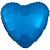 Фольгированный шар сердце "Металлик Blue" - меленькое изображение 1