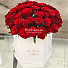 51 червона троянда "Поцілунок любові!" - маленьке зображення 2