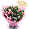 Букет тюльпанів з топером "Рожева мрія" - маленьке зображення 1