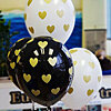 Латексные шары "Золотистые сердечки" - меленькое изображение 2
