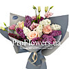 15 branches of lilac with roses and eustoma - small picture 1