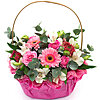 Basket with gerberas "Mame" - small picture 1
