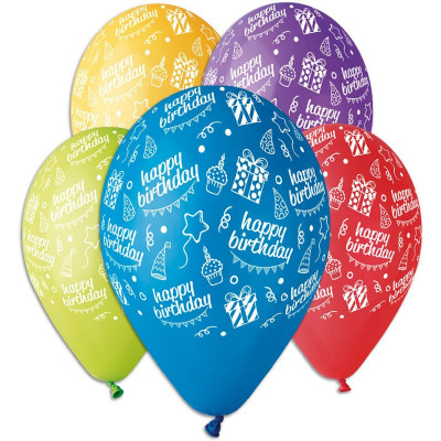 Латексные шары "Happy Birthday"