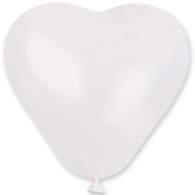 Helium balloon white heart
