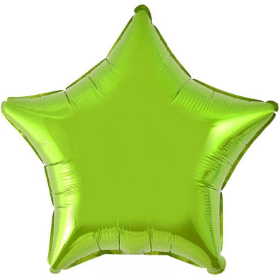 Фольгована куля зірка "Металік Світло-зелена"