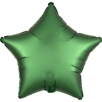 Фольгований шар зірка "Сатин Зелена"