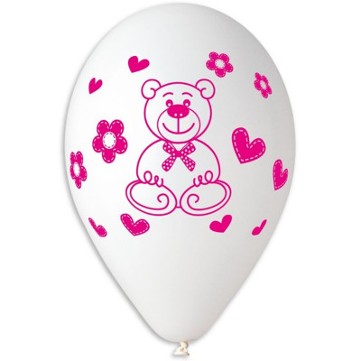 Latex balloons with "Baby Girl" pattern - picture 2