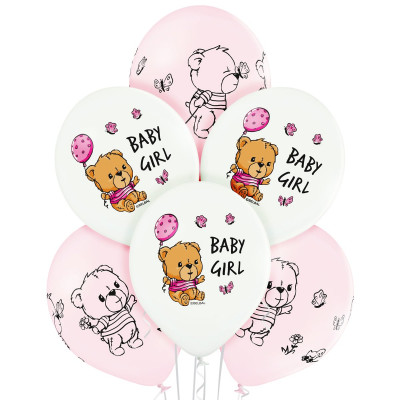 Латексные шары для девочки "Baby Girl"
