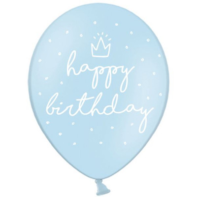 Balloon "Happy Birthday Pastel blue"
