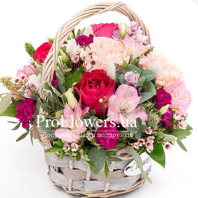 Basket of flowers "Smile"