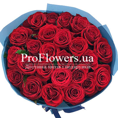  25 selected red roses - picture 3