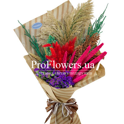 Bouquet of dried flowers "Bright emotions"