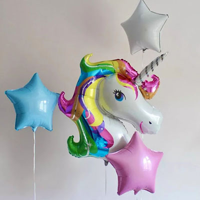 Balloons set with unicorn