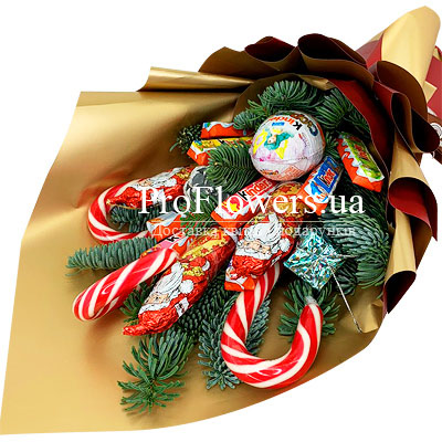 Bouquet of sweets "From Santa Claus!"