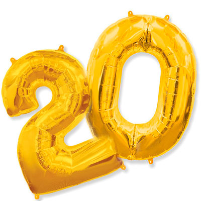 Foil balloons - number twenty