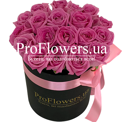 Box of pink roses "Flutter"