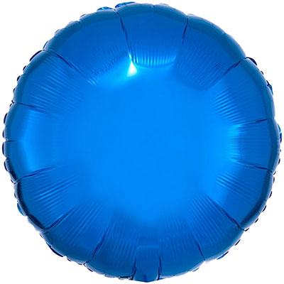 Фольгированный круглый шар "Металлик Blue"