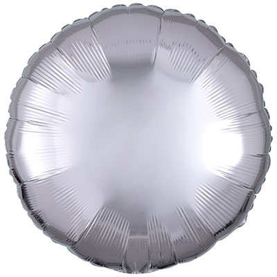 Фольгированный круглый шар "Металлик Silver"