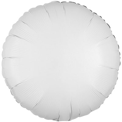 Фольгированный круглый шар "Пастель White"