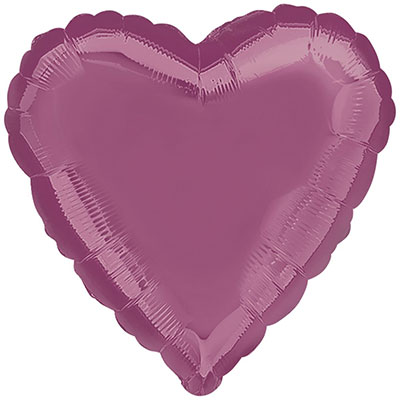 Фольгированный шар сердце "Металлик  Lavender"