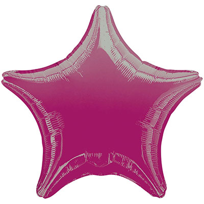 Фольгированный шар звезда "Металлик Fuchsia"