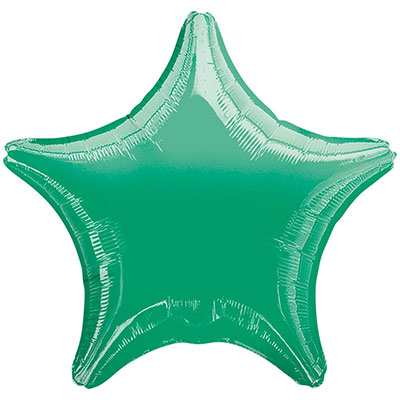 Фольгированный шар звезда "Металлик Green"